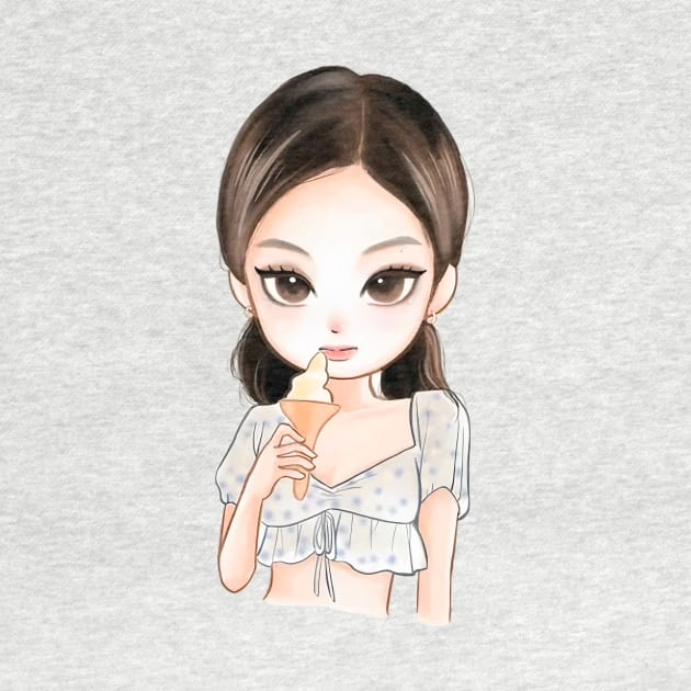 Blackpink Jennie Ice-cream T-shirt by chongmingnomi